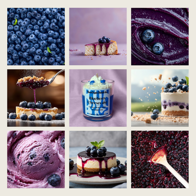 Blueberry Cheesecake 8oz Dessert Candle