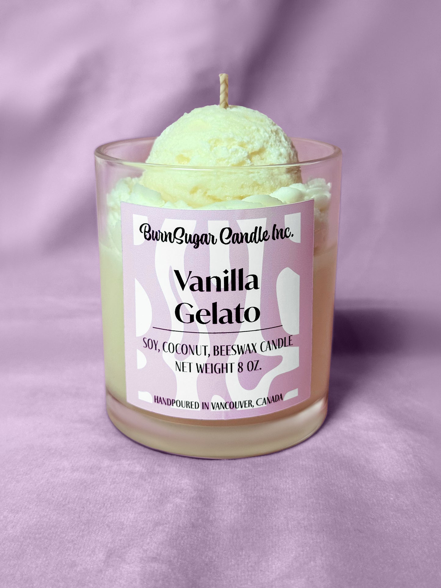 Vanilla Gelato 8oz Dessert Candle